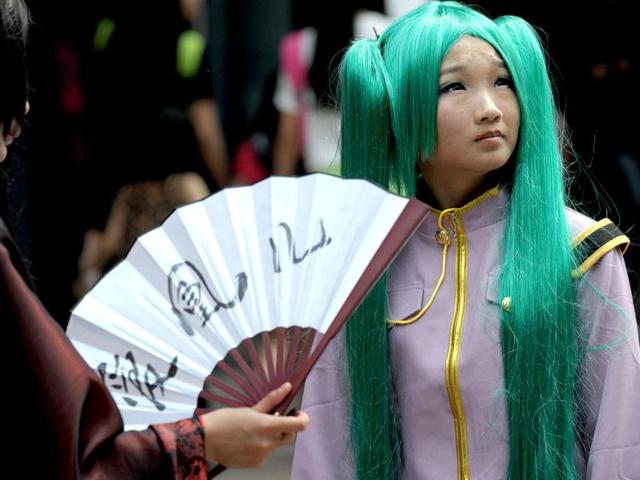 A cosplay fan attends the 9th China International Cartoon and Animation Festival in Hangzhou. The annual festival runs from April 25 to 30. AFP Photo