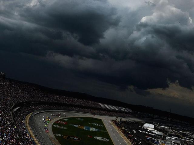 A general view of cars racing during the NASCAR Sprint Cup Series Aaron's 499 at Talladega Superspeedway in Talladega, Alabama. AFP photo