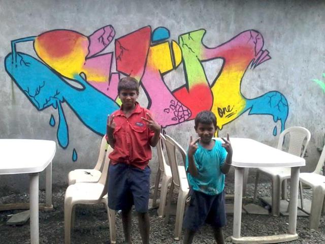 Graffiti by Sun1. (Mumbai)
