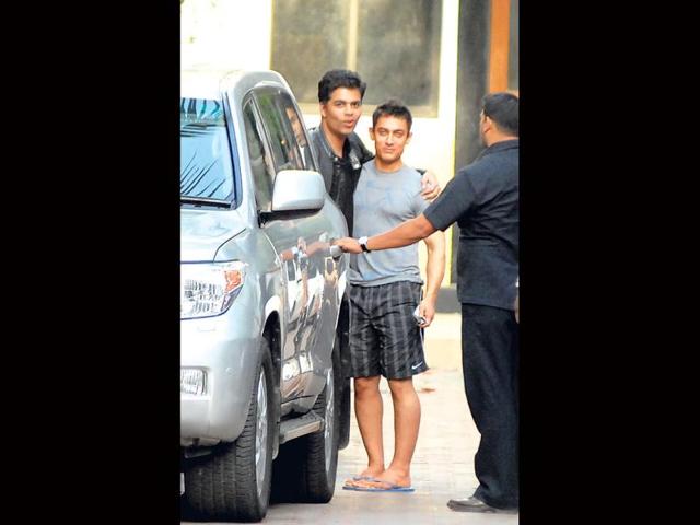 Karan Johar turned 41 on May 25 and love wishes poured in from everywhere. Aamir Khan, Imran Khan, Akshay Kumar all called. Best buddy SRK couldn’t make it but wife Gauri sure did. (Photos: Prodip Guha and Yogen Shah)