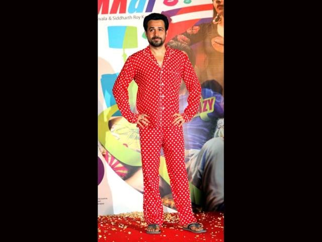 Emraan Hashmi poses at the promotion of Ghanchakkar on May 30, 2013. Do you like his pajama-look?(AFP Photo)