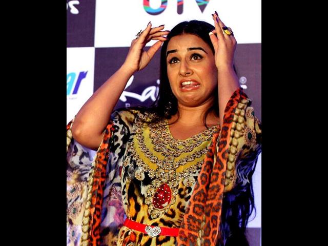 Vidya Balan shows just how expressive her face can be! (AFP Photo)