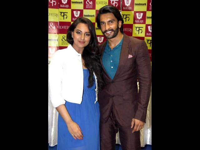 Sonakshi and Ranveer pose for the camera