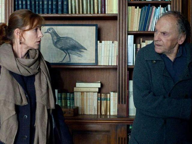 Isabelle Huppert (left) plays Georges and Anne's daughter Eva, who is also a musician and lives abroad with her family.