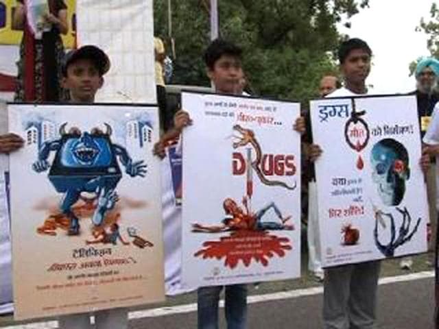The national Capital held a 'run against drug abuse' on the 11th International day against Drug Abuse and Illicit Trafficking.
