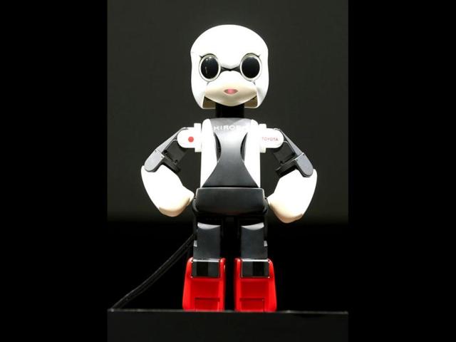 Humanoid communication robot Kirobo during its press unveiling in Tokyo. (AP Photo)