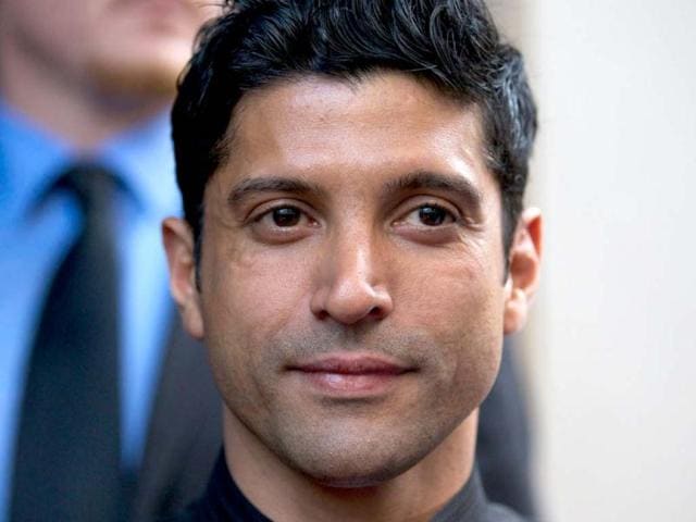 In character? Farhan at the premiere
