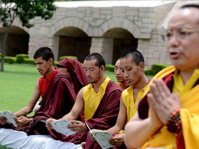 The Mahabodhi Temple in Bodhgaya in Bihar attracts Buddhists and other visitors from all over the world. (AFP Photo)