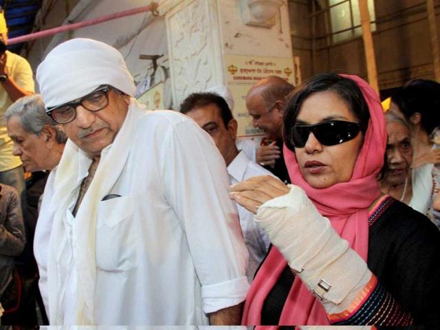 Shabana (right) and Baba Azmi