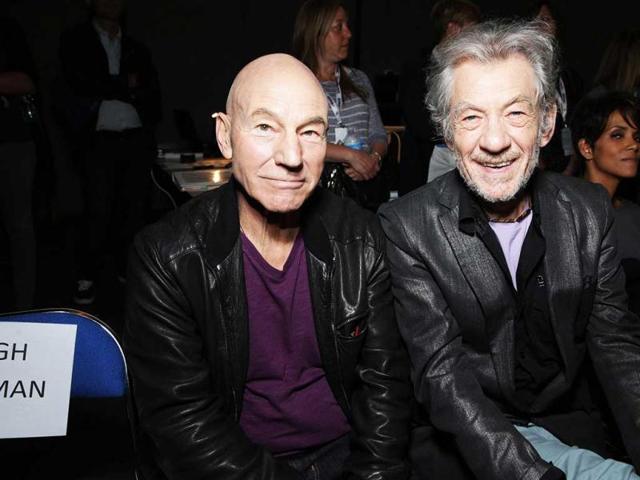 Patrick Stewart and Ian McKellen at the 20th Century Fox Presentation at 2013 Comic-Con. (AP Photo)