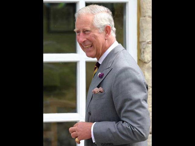 Britain's Prince Charles, Prince of Wales arrives at Dovecote Park in Pontefract, West Yorkshire. (AFP Photo)
