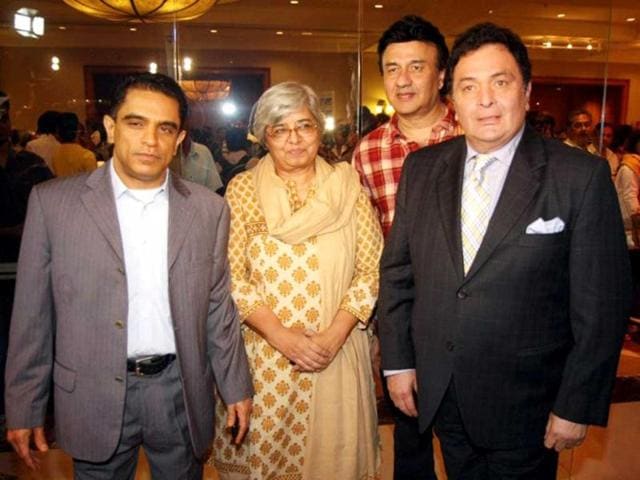 Bollywood-film-producer-Firoz-Nadiadwala-s--accompanied-by-Rishi-Kapoor-music-director-Annu-Mallik-Shabanam-Hashmi-attend-an-event-by-charity-Celebrating-Social-Causes-for-the-Act-Now-for-Harmony-and-Democracy-non-profit-organisation-in-Mumbai-on-October-29-2011-AFP-Photo Bollywood-film-producer-Firoz-Nadiadwala-s--accompanied-by-Rishi-Kapoor-music-director-Annu-Mallik-Shabanam-Hashmi-attend-an-event-by-charity-Celebrating-Social-Causes-for-the-Act-Now-for-Harmony-and-Democracy-non-profit-organisation-in-Mumbai-on-October-29-2011-AFP-Photo