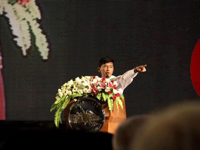 Min Ko Naing, a leader of Myanmar's prominent 88 generation students group, speaks during an event marking the 25th anniversary of Myanmar's pro-democracy uprising. (AP Photo) Min Ko Naing, a leader of Myanmar's prominent 88 generation students group, speaks during an event marking the 25th anniversary of Myanmar's pro-democracy uprising. (AP Photo)