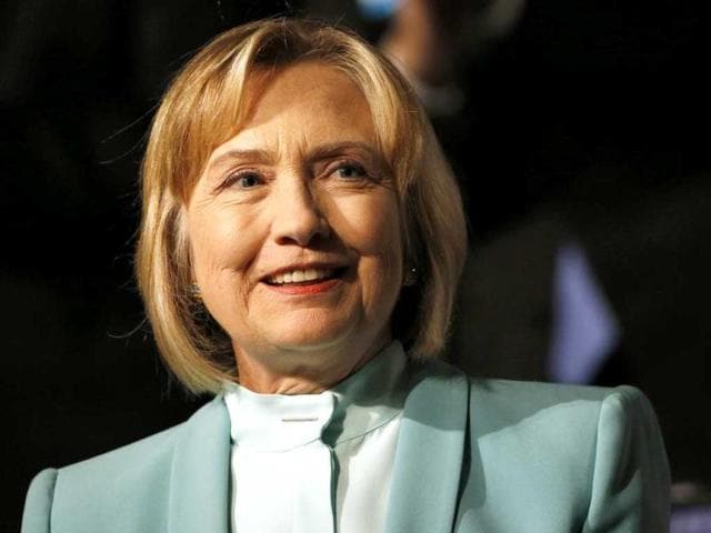 Former Secretary of State Hillary Clinton speaks on stage after receiving the ABA Medal at the annual meeting of the American Bar Association in San Francisco, California. (Reuters Photo)