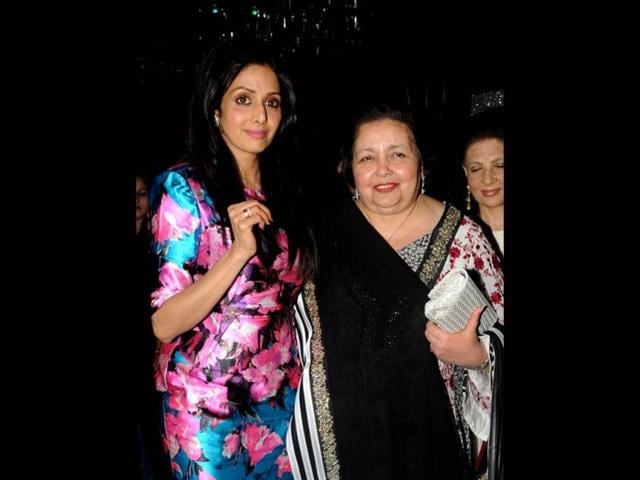 Film producer Pamela Chopra was also present at the 50th birthday bash of Sridevi on August 17, 2013. (AFP Photo)