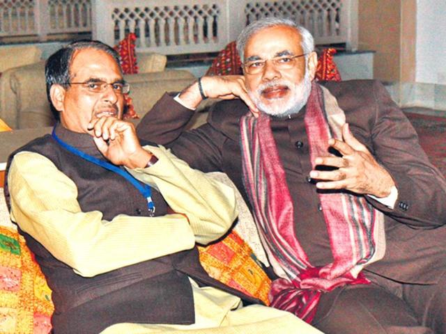 Shivraj-Singh-Chouhan-L-over-the-years-has-distanced-himself-from-Narendra-Modi-to-rebrand-himself-as-a-secular-CM-HT-Photo Shivraj-Singh-Chouhan-L-over-the-years-has-distanced-himself-from-Narendra-Modi-to-rebrand-himself-as-a-secular-CM-HT-Photo