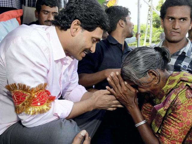 Jagan Reddy, on an indefinite fast to protest the bifurcation of Andhra Pradesh, was taken into custody on Wednesday. (PTI photo)