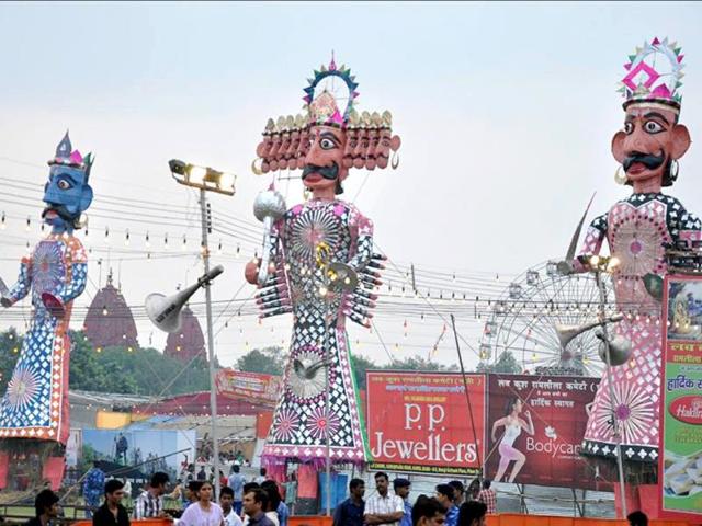 Lal Qila Maidaan on Dussehra.
