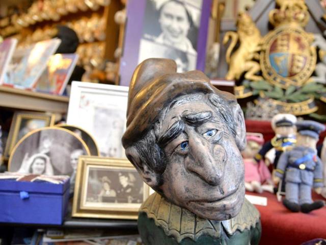 A ceramic garden gnome depicting Britain's Prince Charles, seen at the house of Margaret Tyler who has dedicated her house as a shrine to the royal family. (Reuters Photo)