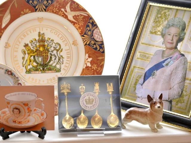 Paraphernalia celebrating Britain's royal family seen at the house of Margaret Tyler who has dedicated her house as a shrine to the family. (Reuters Photo)