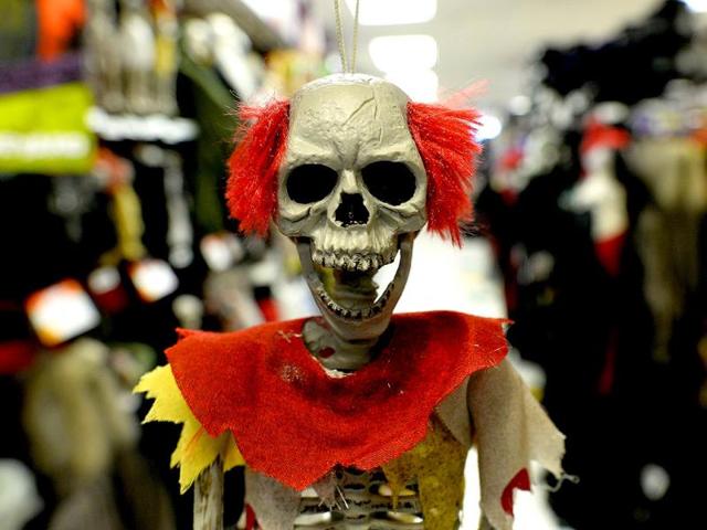 Halloween decorations displayed at a store in Rockville, Maryland. (AFP Photo)