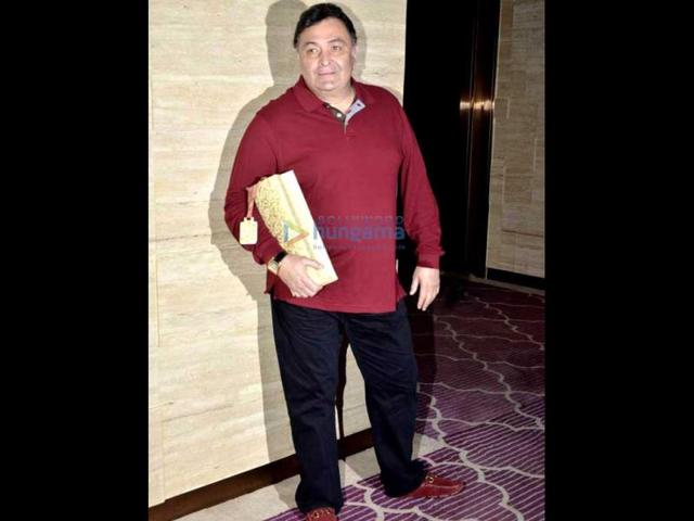 Rishi Kapoor arrives for Asin's birthday bash.