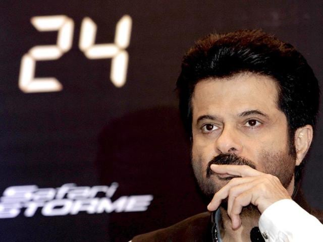 Actor Anil Kapoor attends a promotional event for his debut TV series 24 in Kolkata. (AP Photo)