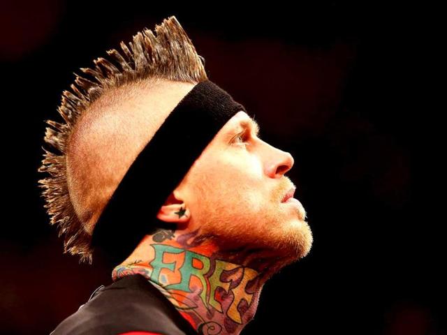 Chris Andersen #11 of the Miami Heat looks on before the game against the Brooklyn Nets at the Barclays Center in the Brooklyn borough of New York City. (AFP photo)