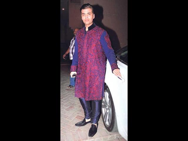 Karan Johar made his presence felt at filmmaker Vikas Bahl’s Diwali party. (Photo: Yogen Shah)