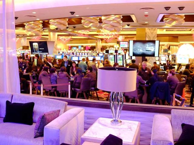 The gaming floor seen from the Sky Bar at the Graton Resort and Casino in Rohnert Park, California. (AP Photo)