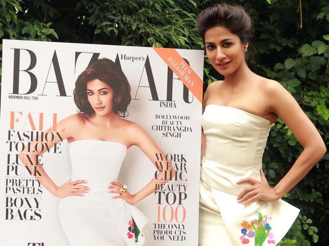 Chitrangada Singh launches the cover page of Harper’s Bazaar featuring her.