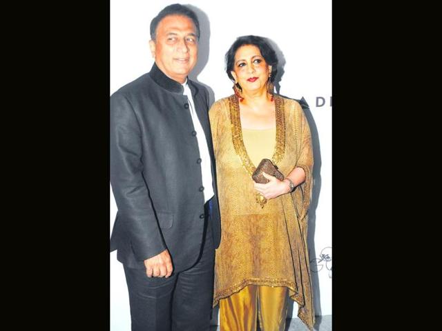 Sunil Gavaskar and his wife at the event.
