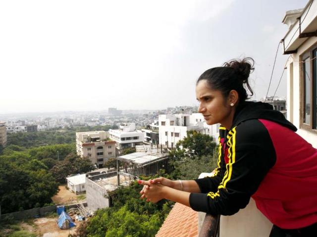 The view from Sania's second-floor balcony, overlooking the sprawling city, is nothing short of breathtaking. (Ajay Aggarwal /HT photo)