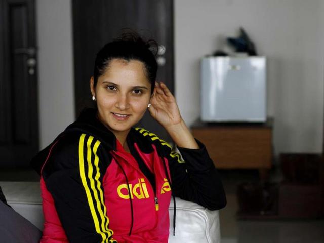 Sania Mirza relaxes in her room after a long morning practice session in Hyderabad. (Ajay Aggarwal /HT photo)