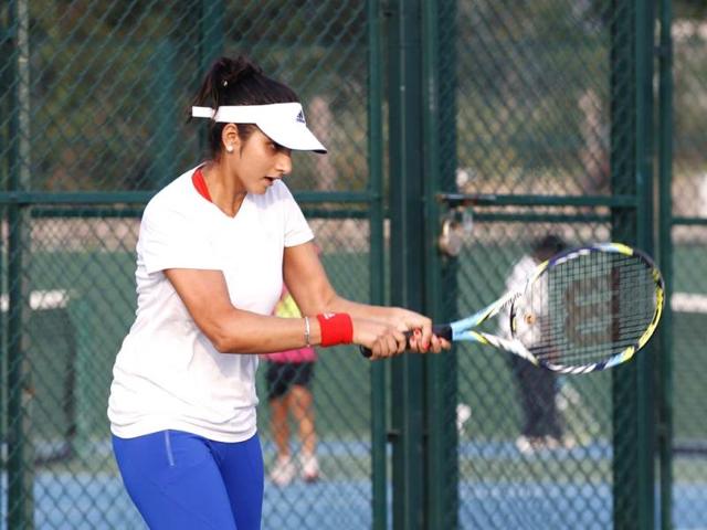 And the backhand which has blown the opposition off the court countless number of times. (Ajay Aggarwal /HT photo)