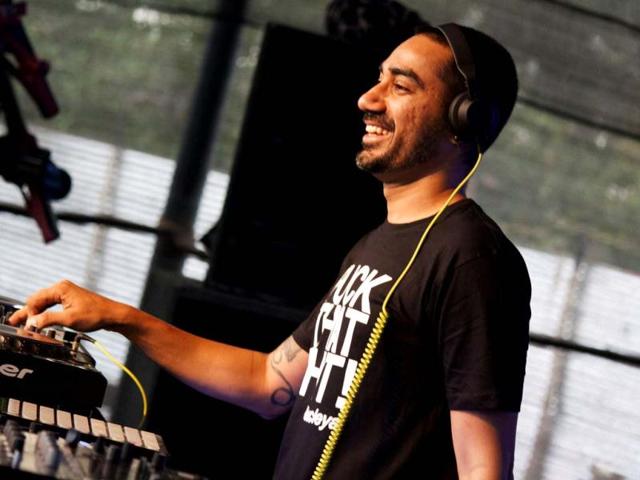 Nucleya getting it right at the Eristoff Wolves Den (Photo credit: Uday Shankera)