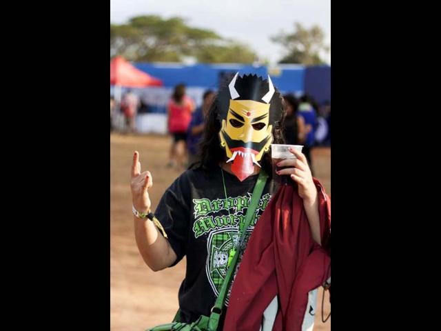 Oh she sure knows she's cool. Caught at the Bacardi NH7 Weekender (Photo credit: Uday Shankera)