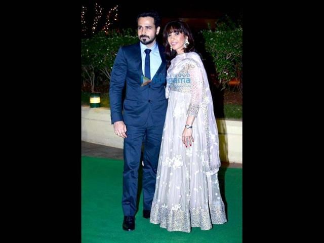 Emraan Hashmi also attended the reception with his wife.