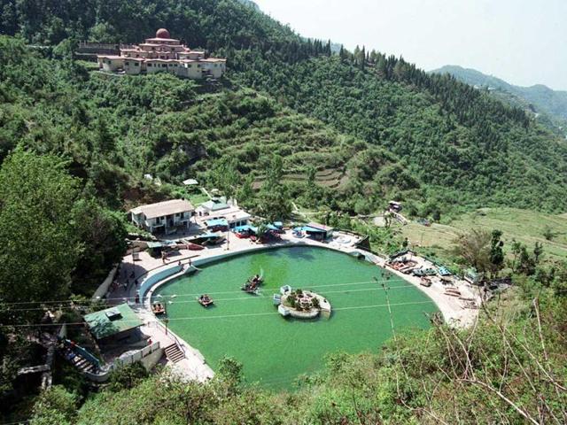 A bird's eye view of Mussoorie lake. (Photo by S. Burmaula)