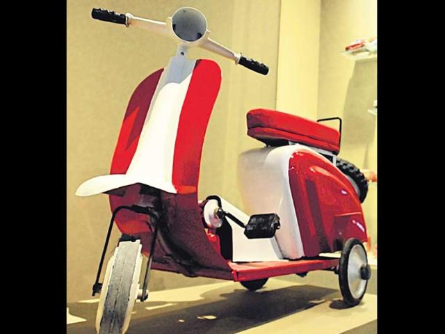A-scooter-on-display-at-the-Heritage-Transport-Museum-Parveen-Kumar-HT-Photo A-scooter-on-display-at-the-Heritage-Transport-Museum-Parveen-Kumar-HT-Photo
