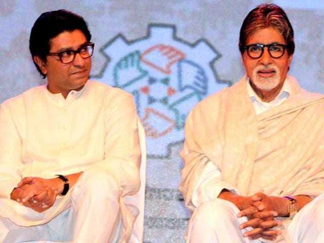 Sinking their five-year-old differences, Maharashtra Navnirman Sena (MNS) chief Raj Thackeray shares dais with Amitabh Bachchan. Their tiff began when Bachchan became the brand ambassador of Uttar Pradesh.