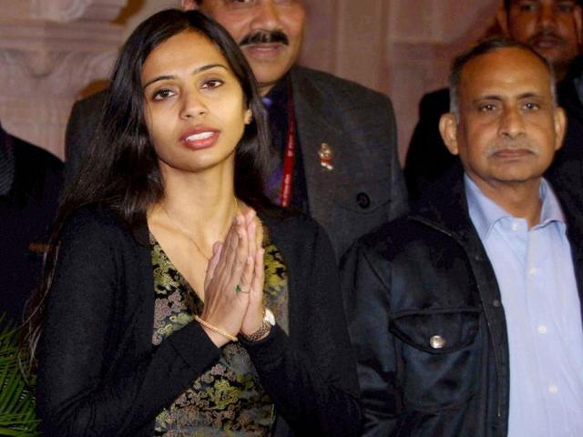 Indian-diplomat-Devyani-Khobragade-with-her-father-Uttam-Khobragade-at-Maharashtra-Sadan-in-New-Delhi-PTI-Photo Indian-diplomat-Devyani-Khobragade-with-her-father-Uttam-Khobragade-at-Maharashtra-Sadan-in-New-Delhi-PTI-Photo