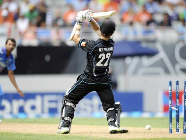 New Zealand's Kane Williamson is bowled by Mohammed Shami for 65 in the third ODI at the Eden Park in Auckland. (AP Photo)