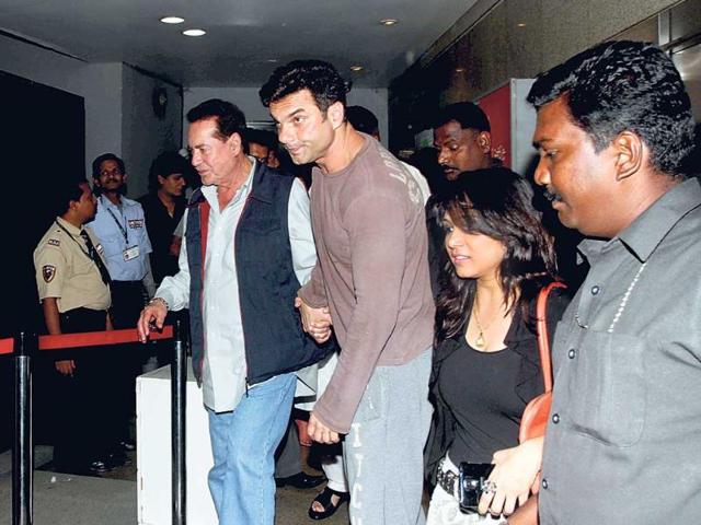 Jai Ho director Sohail Khan with father Salim Khan.