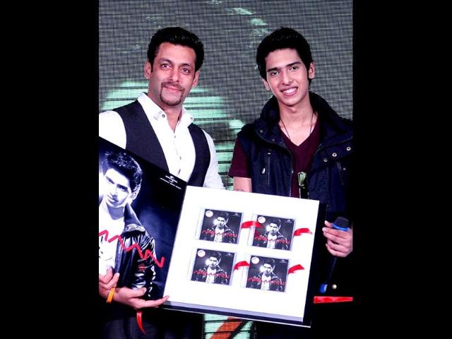 Salman launches Armaan Malik's album. Salman launches Armaan Malik's album.