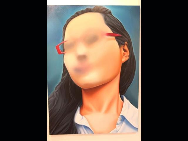 Best known for his portraiture, artist Riyas Komu captures extreme emotions. This untitled work is a portrait of a girl dealing with her fading identity fuelled by the socio-political inequalities of contemporary India.