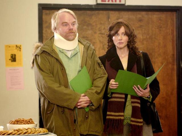 Philip Seymour Hoffman and Laura Linney in a scene from The Savages. (AP Photo)