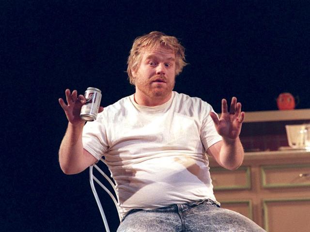 Philip Seymour Hoffman in the play True West, for which he was nominated for a Tony Award for Best Actor in a Play, at Circle in the Square Theatre on May 10, 2000.