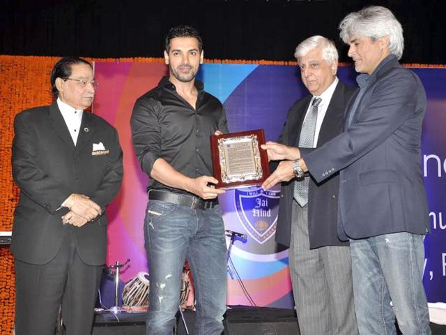 John Abraham during the alumni meet. 