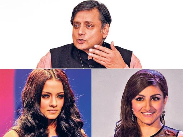 Shashi Tharoor: The Congress minister &shy;follows Celina Jaitly, Soha Ali Khan, Farhan Akhtar, Sridevi and Boman Irani, among others. “A dynamic and knowledgeable individual with excellent intellectual prowess deems me fit to be followed ... ,” says Celina, pleased that she is in Tharoor’s list.